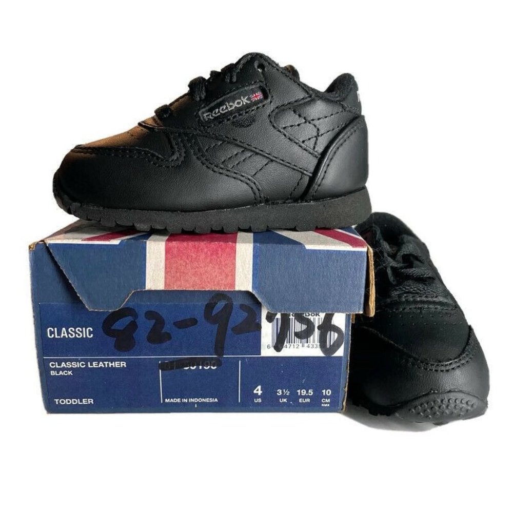 Vintage 2002 Reebok Classic Leather Black Toddler